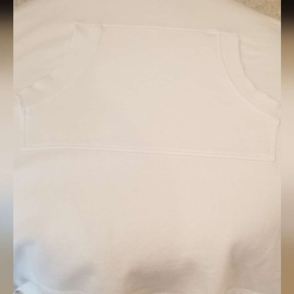 DKNY White and Black Hoodie. Long Sweatshirt Or Short Dress. - Picture 4 of 4